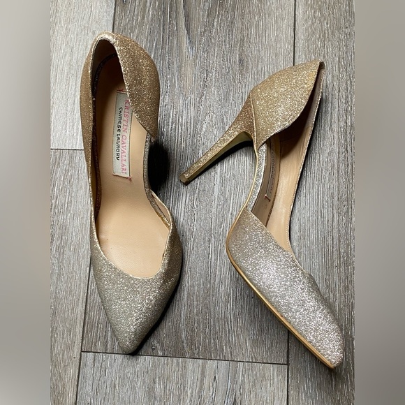 Chinese Laundry By Kristin Cavallari Formal Pointed Toe Heel Sparkly Gold Silver - Picture 6 of 16